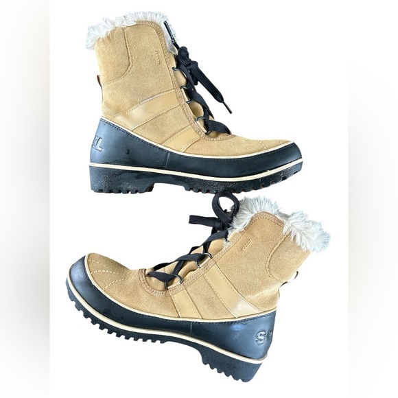 Sorel Boots TIVOLI II Women’s Size 7 Mid Calf Lace Up Fur Lined Winter Snow - Picture 4 of 10